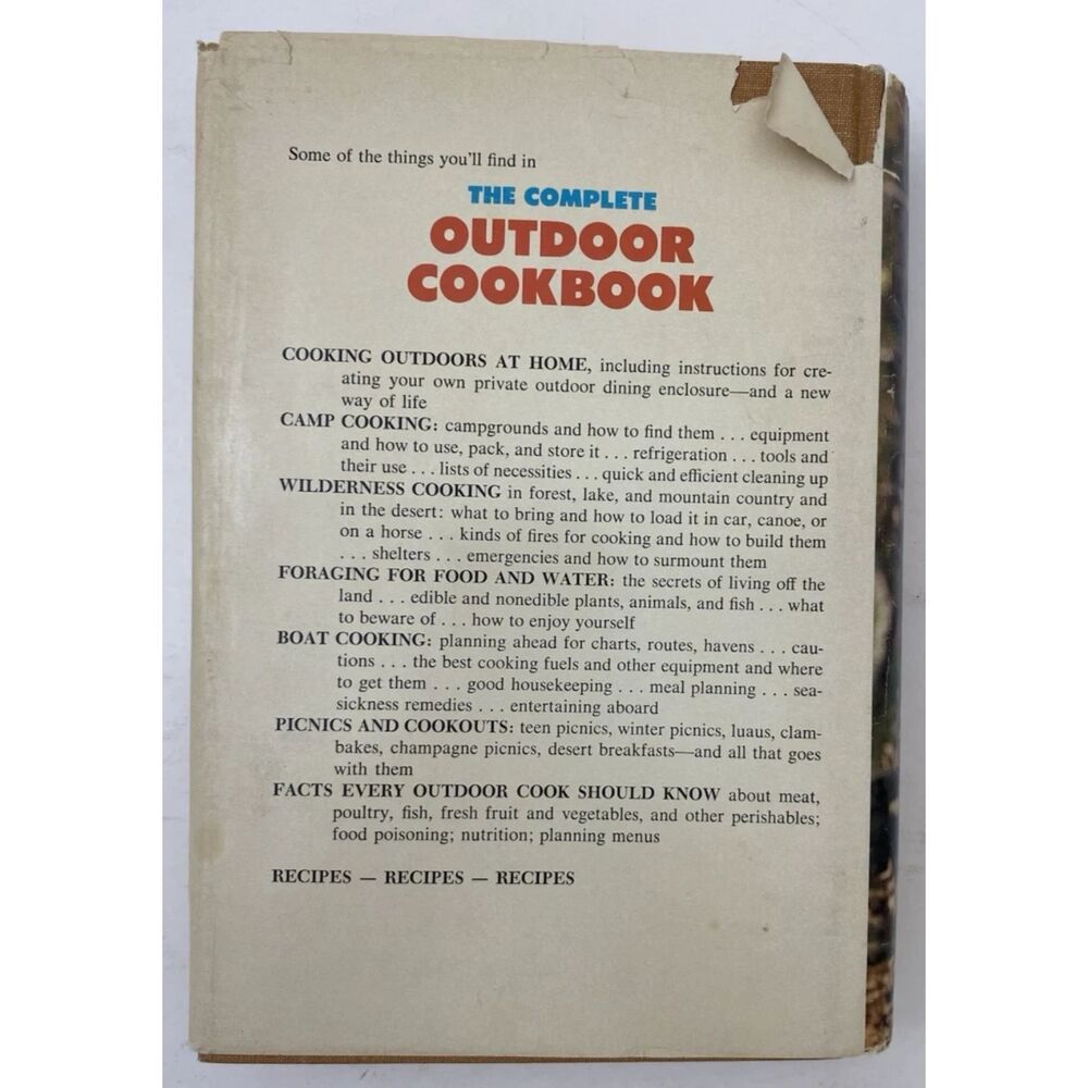 THE COMPLETE OUTDOOR COOKBOOK Dan Inez Morris Vtg 1970 DJ Picnic Camping Recipes - Picture 2 of 16